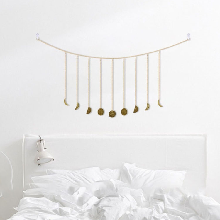 

2 PCS Moon Lunar Eclipse Ornaments Bedroom Bedside Background Wall Decoration, Specification:9 Hanging