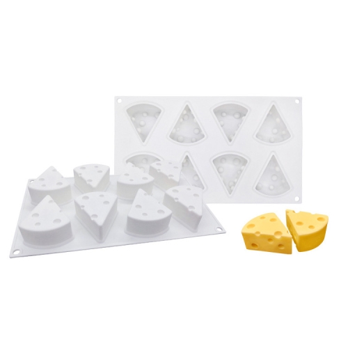 

DIY Brushed Cheese Cake Handmade Soap Scented Candle Silicone Mold, Specification: 8 Small Cheese