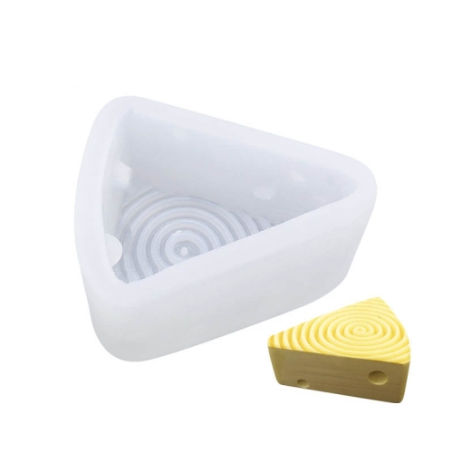 

DIY Brushed Cheese Cake Handmade Soap Scented Candle Silicone Mold, Specification: Threaded Cheese