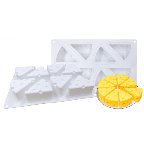 

DIY Brushed Cheese Cake Handmade Soap Scented Candle Silicone Mold, Specification: 8 Medium Cheese