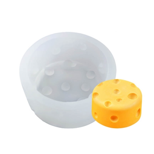 

DIY Brushed Cheese Cake Handmade Soap Scented Candle Silicone Mold, Specification: Round Cheese