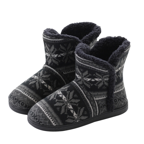 

Winter Cashmere Home Boots Thick-Soled Cotton Slippers, Size: 37-38