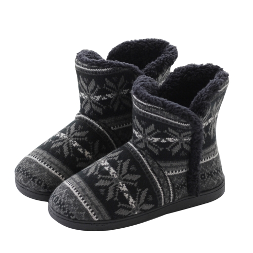 

Winter Cashmere Home Boots Thick-Soled Cotton Slippers, Size: 39-40