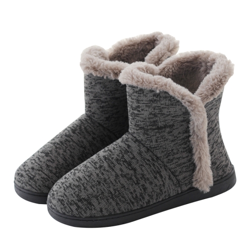 

Fall And Winter High-Top Men Cotton Slippers And Velvet Platform Indoor Warm Shoes, Size:41-42