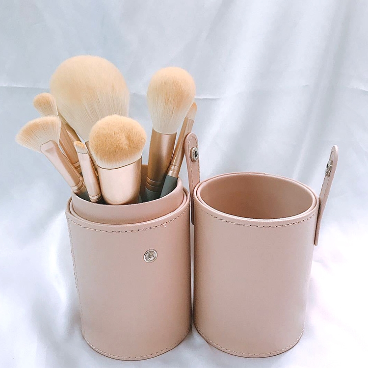 

10 PCS / Set Makeup Brush Corn Silk Fiber Hair Loose Powder Brush Face And Eye Makeup Brush, Style:With Pink Cylinder