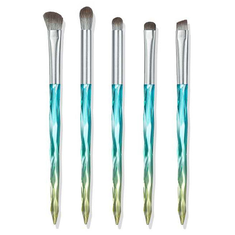 

Makeup Brush Corn Silk Fiber Hair Can Washing Makeup Brush, Style:5 PCS Green Eye Shadow Brush