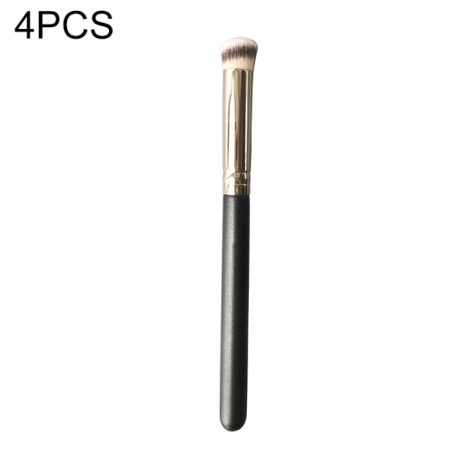 

4 PCS Fiber Hair Makeup Brush Wooden Handle Foundation Brush, Style:270 Concealer Brush