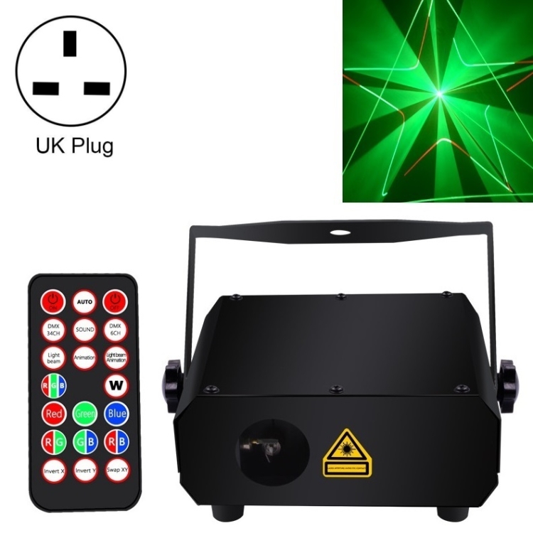 

LA-150RGY 12W Bar KTV Laser Projection Laser Stage Light, Specification: UK Plug