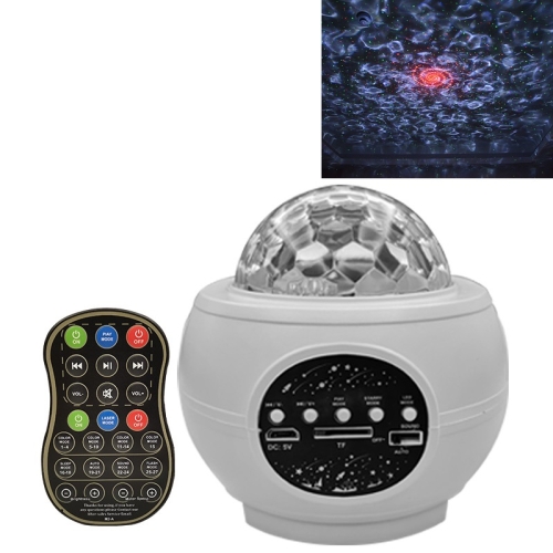 

M2 8W Christmas Starry Sky Laser Projection Atmosphere Light Rotating Starry Dynamic Water Pattern Sleeping Light, Specification:Battery(White)