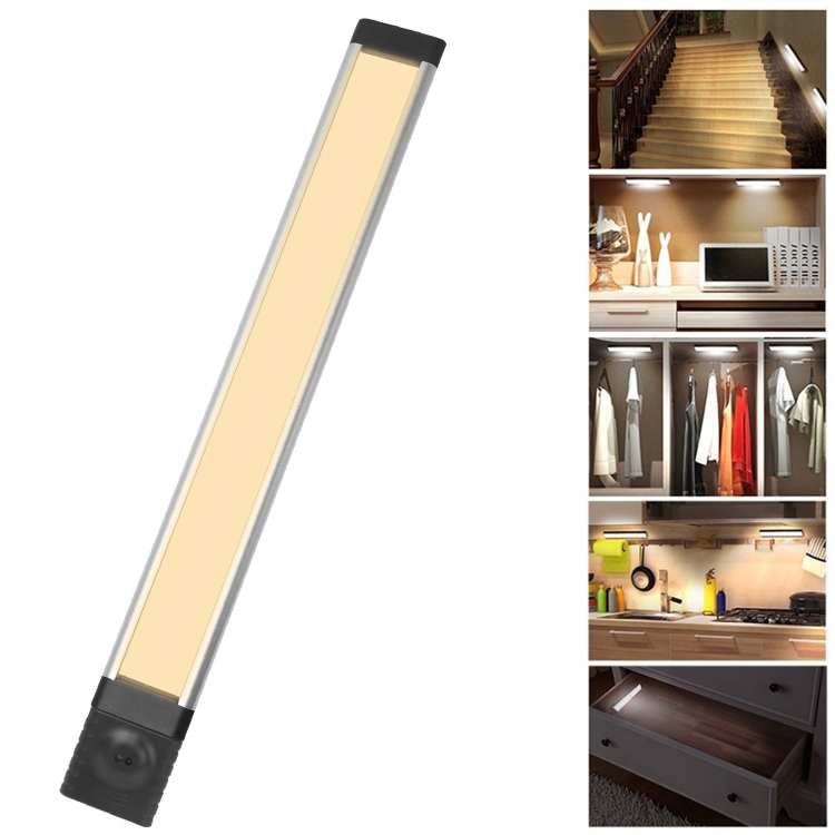

36 Lamp Beads Yellow Light Ultra-Thin Intelligent Human Body Induction Lamp With Light Guide Plate LED Corridor Lamp Cabinet Lamp USB Charging