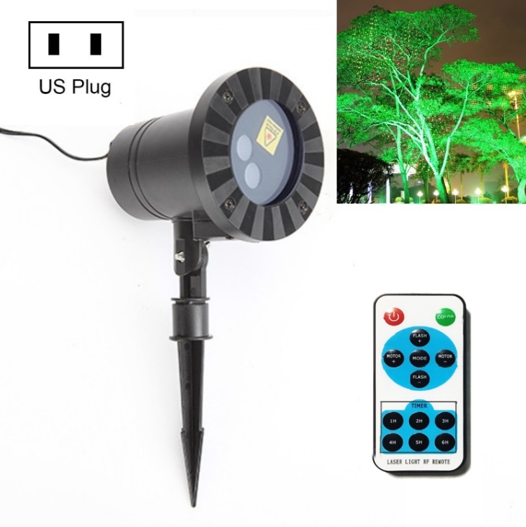 

30W Remote Control Outdoor Waterproof Laser Light Garden Decoration Lawn Lamp , Green Light + Red Light(US Plug )