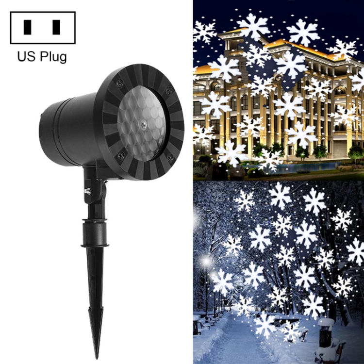 

Christmas Snow Outdoor Waterproof Projection Lamp Landscape Lawn Decoration Light(US Plug)
