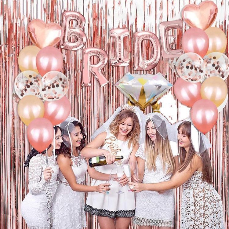 

Bachelor Girl Party Decoration Set Rose Gold Bridal Party Decoration