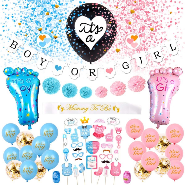 

Gender Reveal Party Decoration Suit Themed Party Decoration Balloons Set