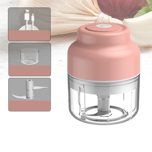 

Wireless USB Charging Garlic Machine Baby Food Supplement Machine, Style:100ml Twisted Garlic(Pink)