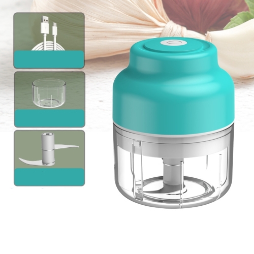 

Wireless USB Charging Garlic Machine Baby Food Supplement Machine, Style:100ml Twisted Garlic(Blue)