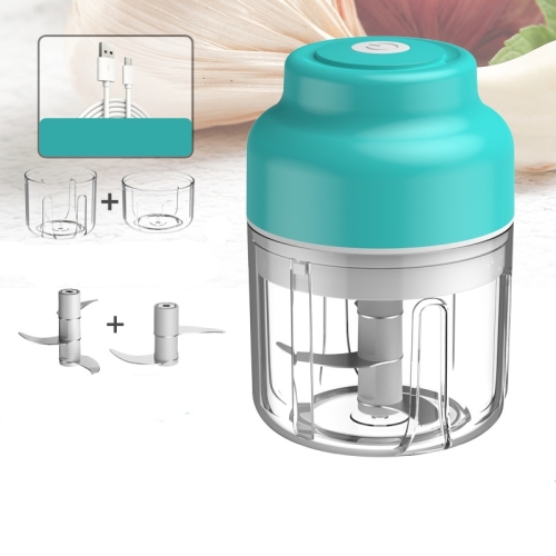 

Wireless USB Charging Garlic Machine Baby Food Supplement Machine, Style:Cups of Minced Garlic + Minced Meat(Blue)