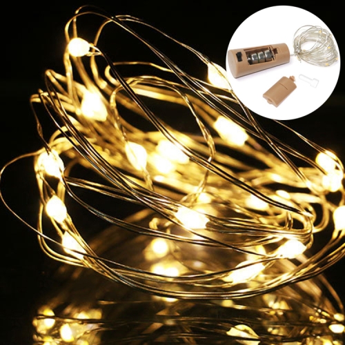 

10 PCS LED Wine Bottle Cork Copper Wire String Light IP44 Waterproof Holiday Decoration Lamp, Style:1m 10LEDs(Warm White Light)