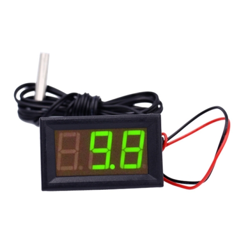 

50~110C LED Temperature meter Detector Sensor Probe 12V Digital Thermometer Monitor Tester(Green)