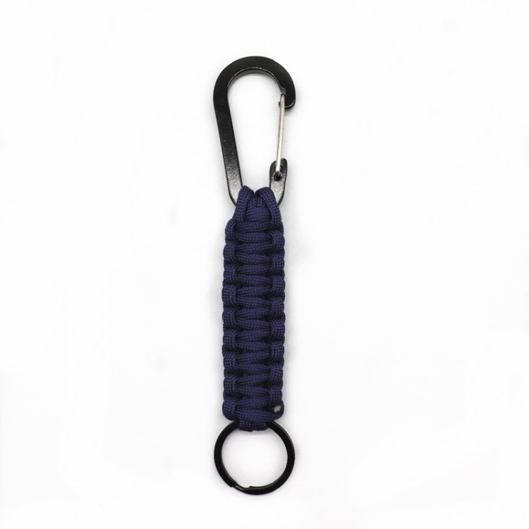 

Outdoor Multifunctional Nylon Umbrella Rope Carabiner Key Chain(Deep Blue)