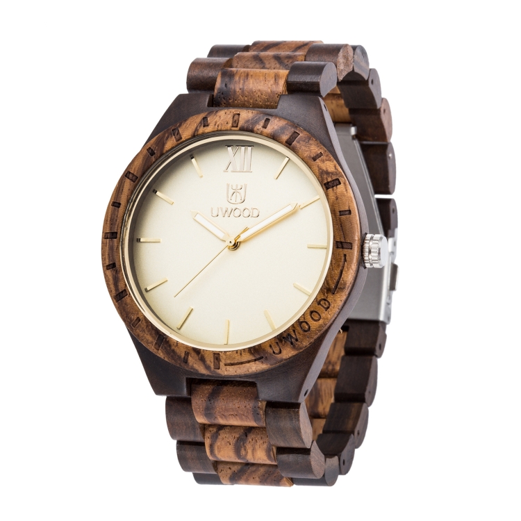 

UWOOD UW-1001 Wooden Watch Quartz Watch For Men(Black Zebra Wood)