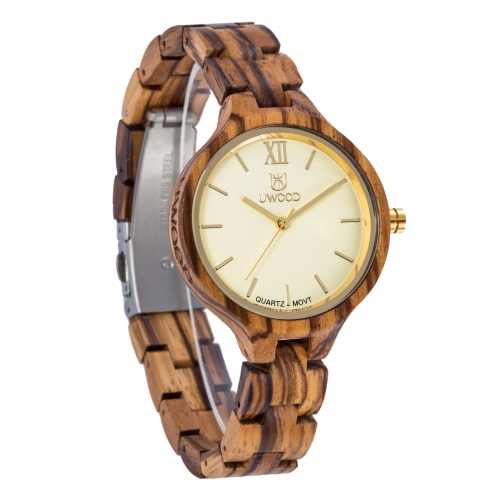 

UWOOD UW-1003 Wooden Watch Round Dial Quartz Watch For Ladies(Zebra Wood)
