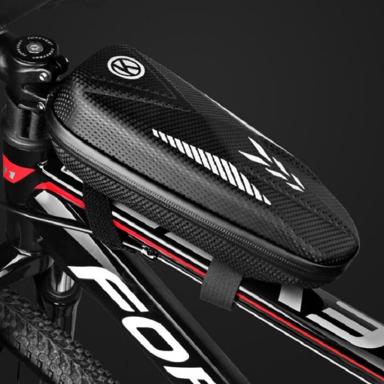 

Bicycle Road Bike Bag Hard Shell Package Bicycle Front Beam Bag Waterproof Riding Bag(Black)