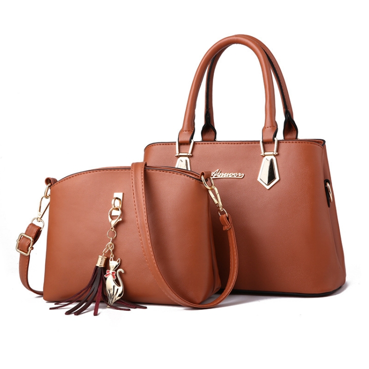 

2 in 1 Women Casual Fashion Messenger Handbags Large Capacity Bag(Khaki)