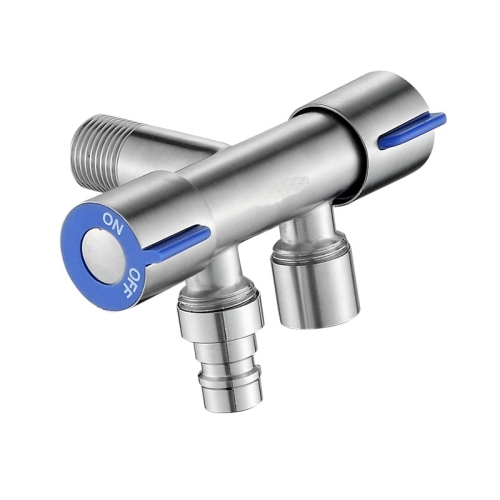 

Stainless Steel One-In-Two-Out Multi-Function Three-Way Valve Faucet, Specification: Net Mouth+4 Points Mouth