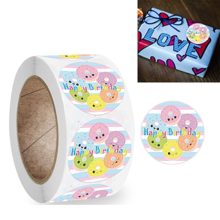 

10 PCS A-186 Children Happy Birthday Stickers Birthday Party Decoration Stickers