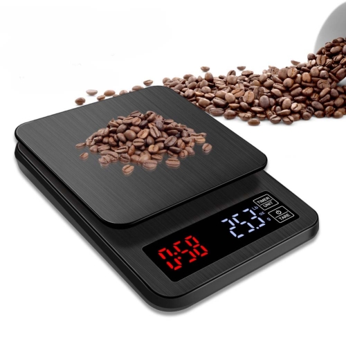 

Household Hand-Pushed Coffee Scale USB-Powered Smart Kitchen Scale With Timing, Specification: 3kg/0.1g