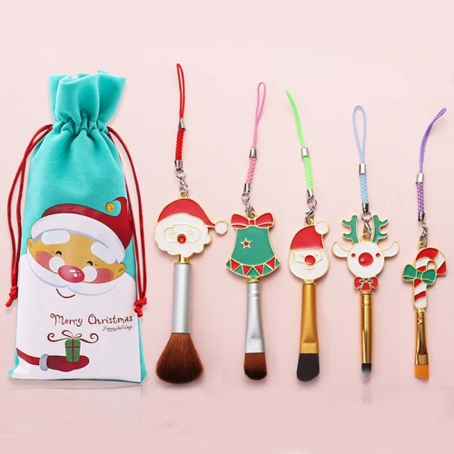 

Christmas Makeup Brush Gift Elk Beginner Set Beauty Tool Set, Specification:Five Shorts 4-Double Sided