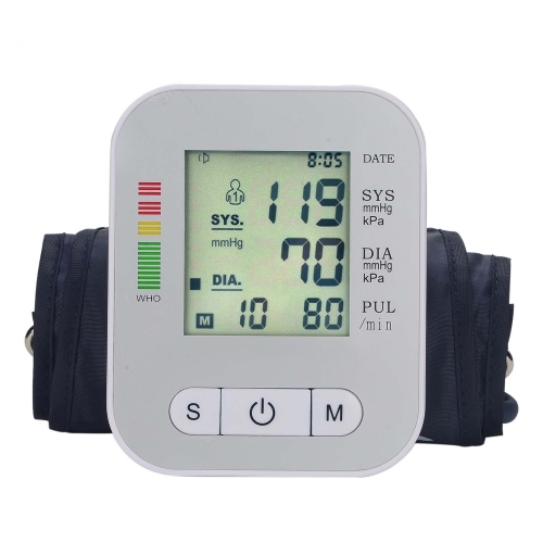 

2 PCS Arm Type Household Electronic Automatic Hypertension Measuring Instrument Sphygmomanometer, Style: English Non-voice