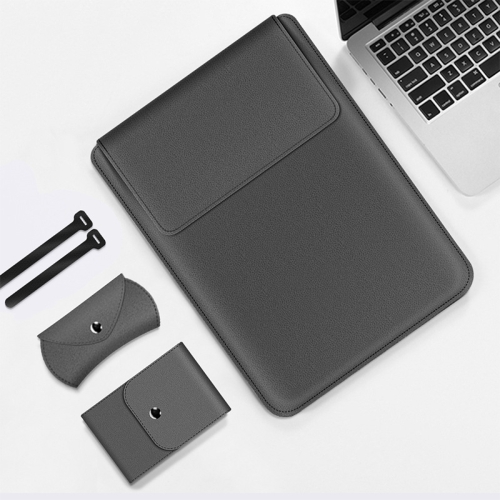 

15 inch For Apple Laptop Liner Bag Four-Piece Storage Bag(Sky Gray)
