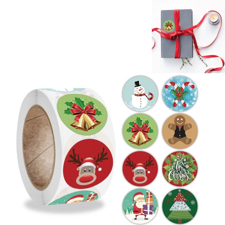 

10 PCS Christmas Holiday Decoration Gift Sticker Label, Size: 2.5cm / 1inch(A-193)