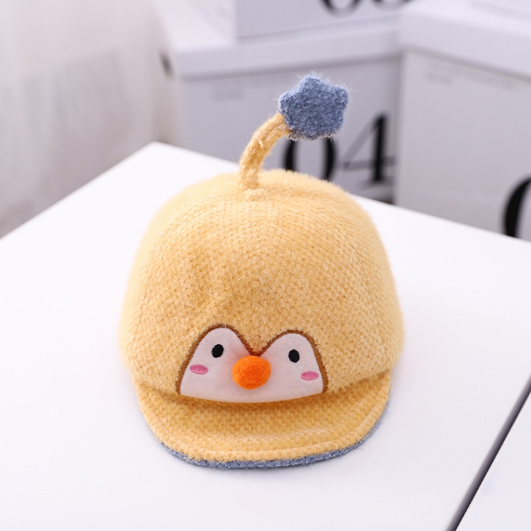 

MZ9991 Little Penguin Embroidered Pattern Autumn / Winter Baby Peaked Cap, Size: Cap Circumference 46cm Adjustable(Yellow)