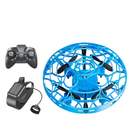 

Watch Remote Control Smart Sensor Aircraft UFO Four-Axis Three-Control Mini Drone, Colour: Gesture Sensor+Watch+Remote Control (Blue)