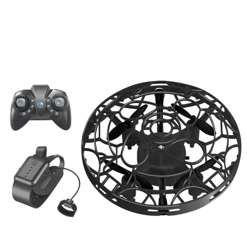 

Watch Remote Control Smart Sensor Aircraft UFO Four-Axis Three-Control Mini Drone, Colour: Gesture Sensor+Watch+Remote Control (Black)