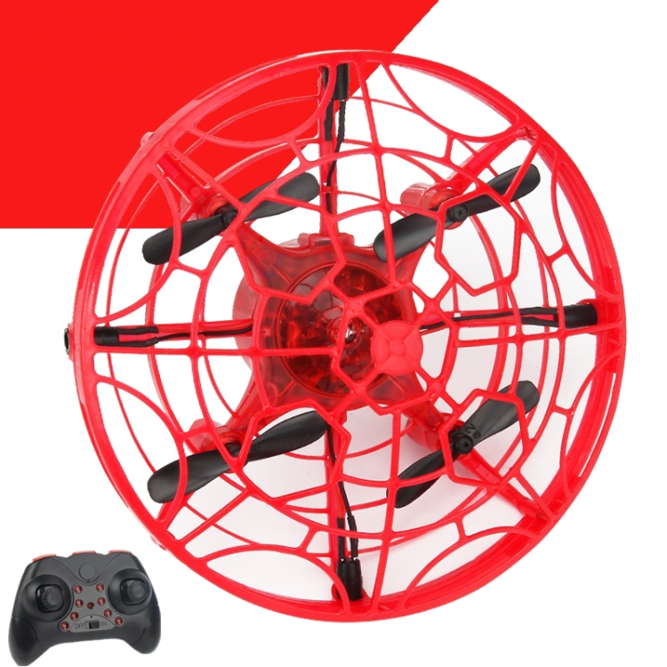 

Intelligent Remote Control Induction Quadcopter Mini Drone Flying UFO Toy Flying Saucer, Colour: Red （Handle Remote UFO ）