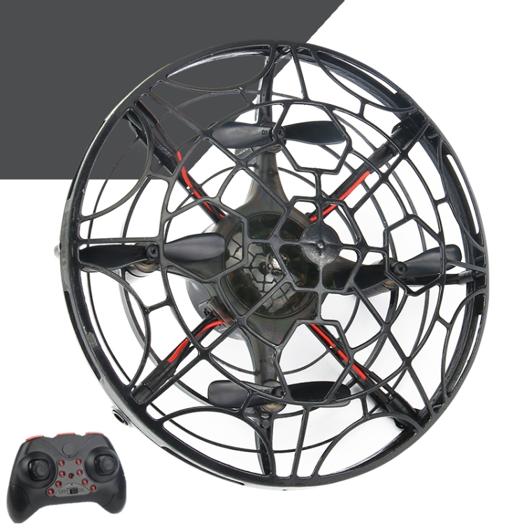 

Intelligent Remote Control Induction Quadcopter Mini Drone Flying UFO Toy Flying Saucer, Colour: Black（Handle Remote UFO）