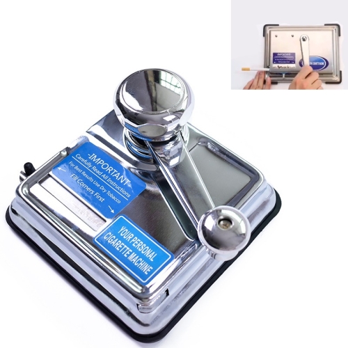 

Stainless Steel Square Hand-Cranked Cigarette Maker(Silver )