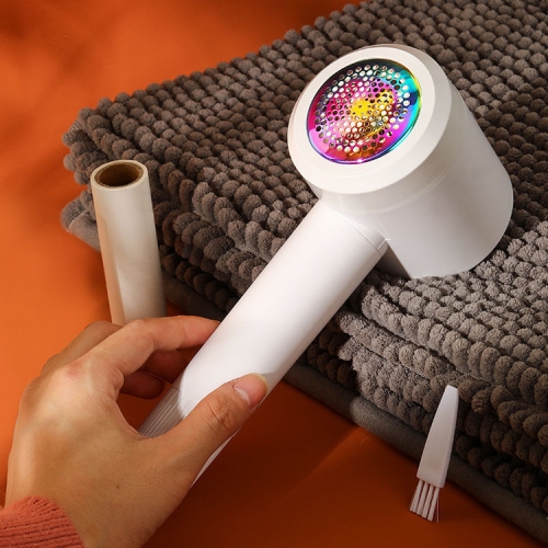 

Household Rechargeable Hair Ball Trimmer Hair Removal Device USB Hair Removal Shaving Machine(White)