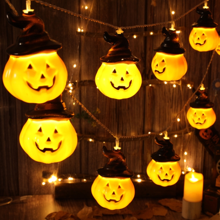 

2.5m 10LEDs Halloween LED Lanterns Holiday Pumpkin String Lights(Yellow Light)