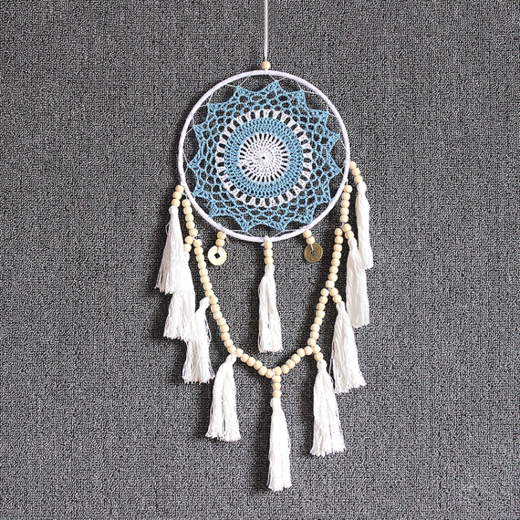 

Home Wedding Decoration Tassel Woven Dream Catcher(Blue)