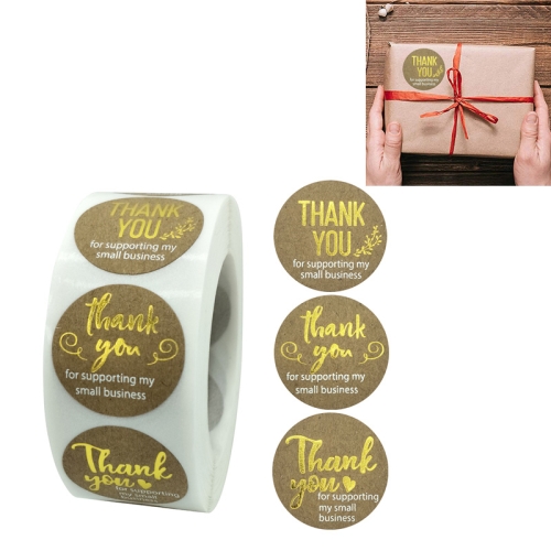 

5 PCS Hot Stamping Thank You Baking Decoration Handmade Label Envelope Sealing Sticker, Size: 2.5cm / 1inch(D-16-25)