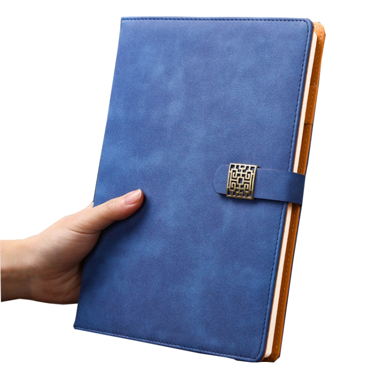 

Notebook Business Retro Simple Notebook Office Notepad Blue B5 Window Grille Magnetic Buckle