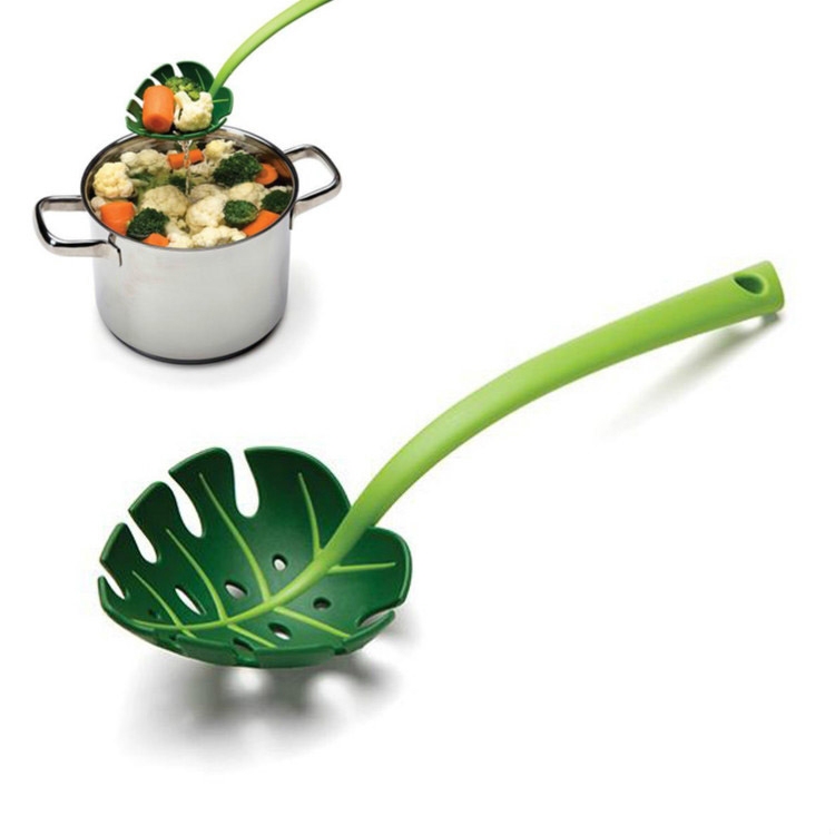 

6 PCS Green Leaf Colander Noodle Spoon Colander