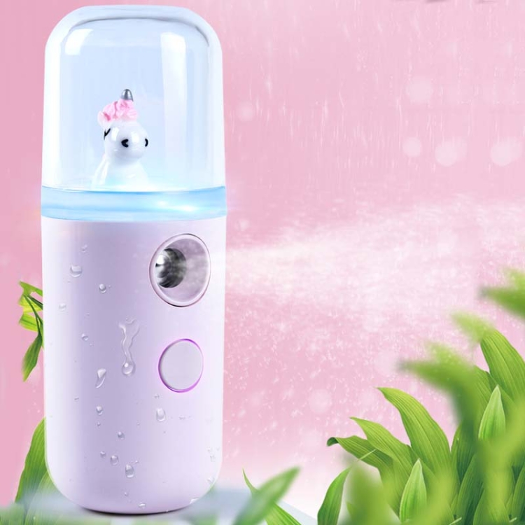 

Handheld Beauty Device Steaming Face Device USB Charging Nano Spray Moisturizer(Pink Unicorn )