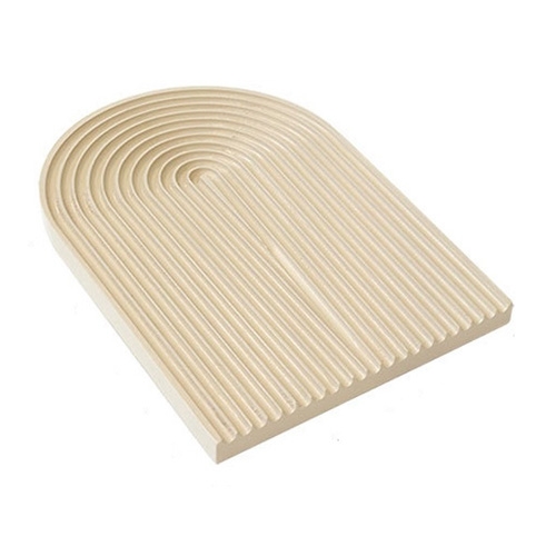 

Water Ripple Cutting Board Afternoon Tea Snack Plate Photo Props Large (Beige)