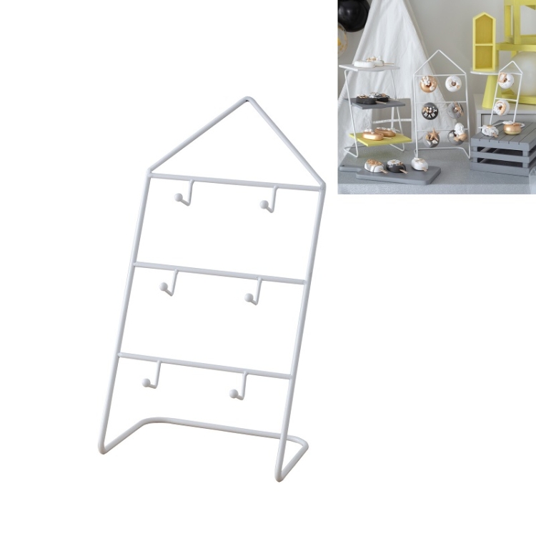 

Donut Display Stand Bakery Display Props Party Dessert Stand, Size: Large (White)
